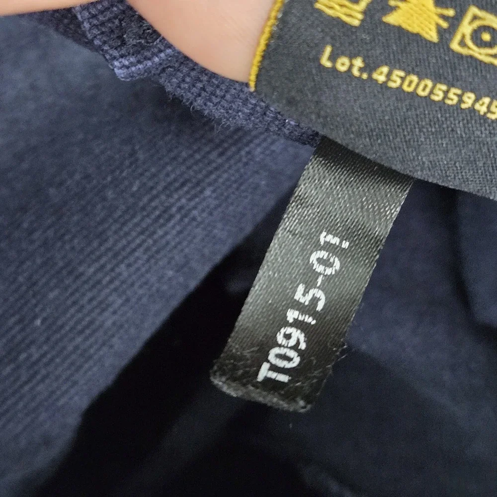 CAT Men Pants 34X30 Navy Blue Khakis Twill Workwear Button Zipper Logo 28